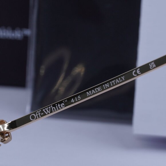 Off-White OERI14H LYNN 7650 Oval Sunglasses – Gold/Green main image 10